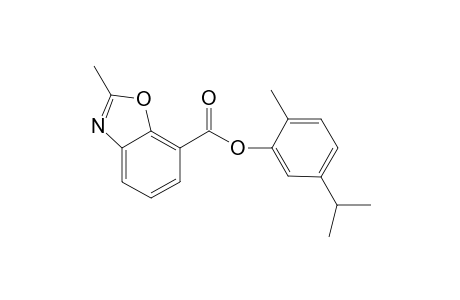 2-Methyl-benzooxazole-7-carboxylic acid 5-isopropyl-2-methyl-phenyl ester