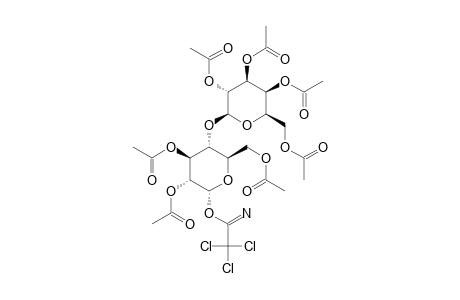 2,3,4,6-TETRA-O-ACETYL-BETA-D-GALACTOPYRANOSYL-(1->4)-2,3,6-TRI-O-ACETYL-ALPHA-D-GLUCOPYRANOSYL-TRICHLOROACETIMIDATE