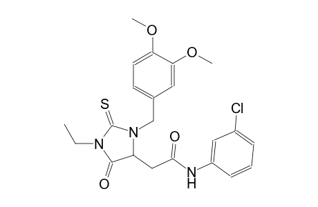 N-(3-chlorophenyl)-2-[3-(3,4-dimethoxybenzyl)-1-ethyl-5-oxo-2-thioxo-4-imidazolidinyl]acetamide