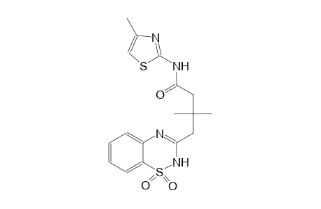 4-(1,1-dioxido-2H-1,2,4-benzothiadiazin-3-yl)-3,3-dimethyl-N-(4-methyl-1,3-thiazol-2-yl)butanamide