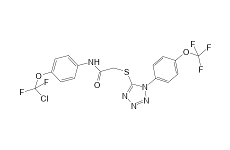 N-[4-[chloranyl-bis(fluoranyl)methoxy]phenyl]-2-[[1-[4-(trifluoromethyloxy)phenyl]-1,2,3,4-tetrazol-5-yl]sulfanyl]ethanamide