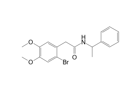 2-(2-bromo-4,5-dimethoxyphenyl)-N-(1-phenylethyl)acetamide