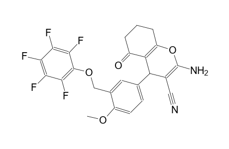 2-amino-4-{4-methoxy-3-[(2,3,4,5,6-pentafluorophenoxy)methyl]phenyl}-5-oxo-5,6,7,8-tetrahydro-4H-chromene-3-carbonitrile