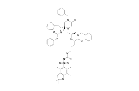 N-[2-[4-BENZYL-5-OXO-(2S)-[2-PHENYL-(1S)-(3-PHENYLUREIDO)-ETHYL]-PIPERAZIN-1-YL]-ACETYL]-ARG(PBF)-NH-BN