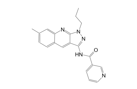 N-(7-methyl-1-propyl-1H-pyrazolo[3,4-b]quinolin-3-yl)nicotinamide