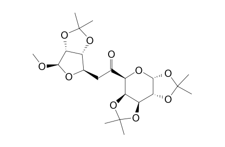 Methyl 5-C-(6-keto-1,2:3,4-di-O-isopropylidene-D-galactopyranos-6-yl)-5-deoxy-2,3-O-isopropylidene-.beta.-D-ribofuranoside