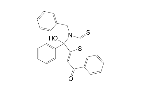 2-(3-Benzyl-4-hydroxy-4-phenyl-2-thioxo-1,3-thiazolan-5-yliden)-1-phenyl-1-ethanone