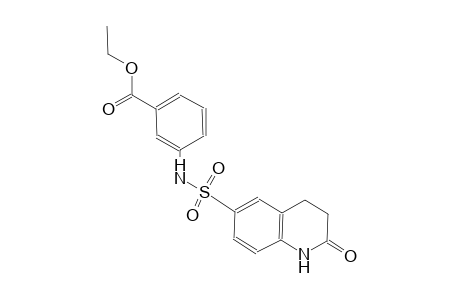 ethyl 3-{[(2-oxo-1,2,3,4-tetrahydro-6-quinolinyl)sulfonyl]amino}benzoate