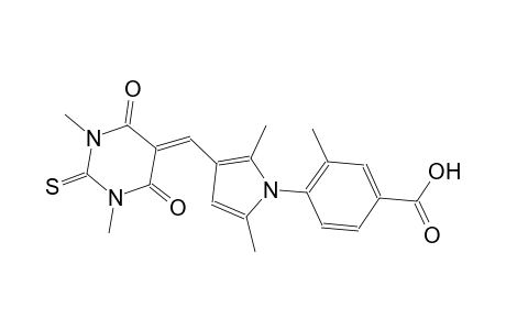 4-{3-[(1,3-dimethyl-4,6-dioxo-2-thioxotetrahydro-5(2H)-pyrimidinylidene)methyl]-2,5-dimethyl-1H-pyrrol-1-yl}-3-methylbenzoic acid