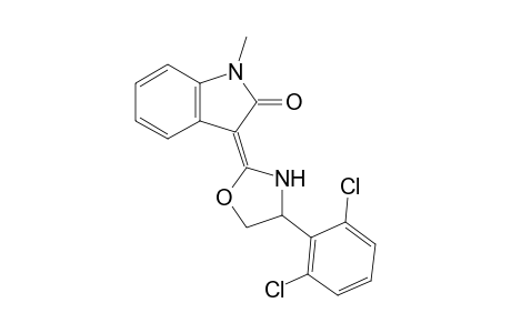 1-Methyl-3-[4'-(2",6"-dichlorophenyl)-1',3'-oxazolidin-2'-ylidene]-2-oxoindole