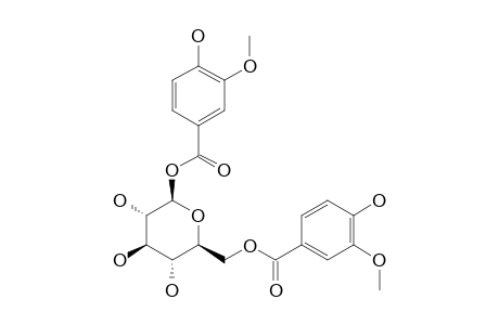 1,6-DI-O-VANILLOYL-BETA-D-GLUCOPYRANOSIDE