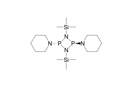 Piperidine, 1,1'-[1,3-bis(trimethylsilyl)-1,3,2,4-diazadiphosphetidine-2,4-diyl]bis-, trans-