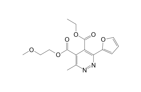 3-(2-furyl)-6-methyl-pyridazine-4,5-dicarboxylic acid O4-ethyl O5-(2-methoxyethyl) ester