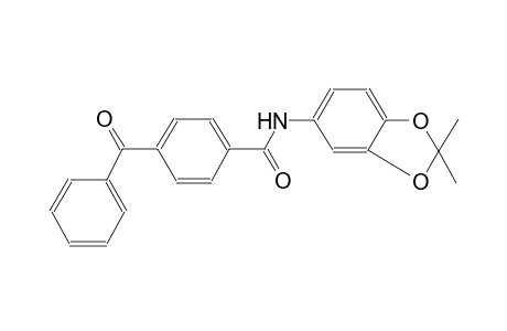benzamide, 4-benzoyl-N-(2,2-dimethyl-1,3-benzodioxol-5-yl)-