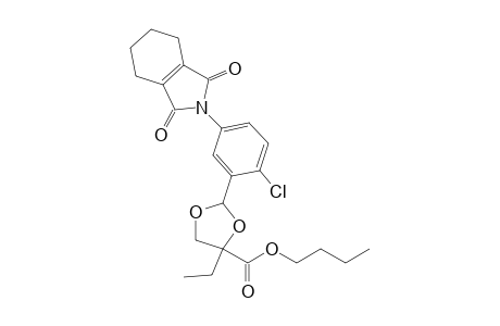 1,3-Dioxolane-4-carboxylic acid, 2-[2-chloro-5-(1,3,4,5,6,7-hexahydro-1,3-dioxo-2H-isoindol-2-yl)phenyl]-4-ethyl-, butyl ester