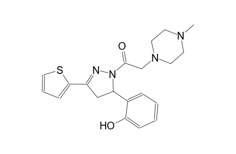 phenol, 2-[4,5-dihydro-1-[(4-methyl-1-piperazinyl)acetyl]-3-(2-thienyl)-1H-pyrazol-5-yl]-