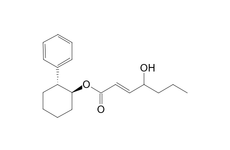 E-(1S,2R)-2-Phenylcyclohexanyl 4-Hydroxyhept-2-enoate