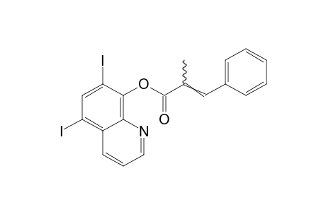 5,7-diiodo-8-quinolinol, alpha-methylcinnamate (ester)