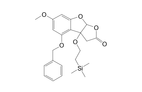 4-Benzyloxy-6-methyoxy-3a-(2-(trimethylsilyl)eth-1-oxy]-3a,8a-dihydro-furo[2,3-b]benzofuran-2(3H)-one