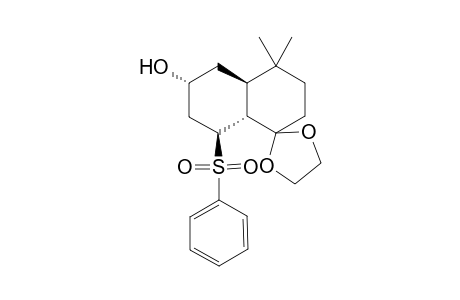 (+-)-8c-benzenesulfonyl-6t-hydroxy-4,4-dimethyl-(4ar,8at)-octahydro-naphthalen-1-one ethane-1,2-diyl acetal