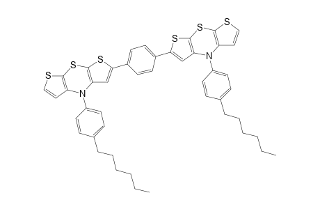 1,4-Bis(4-(4-hexylphenyl)-4H-dithieno[2,3-b:3',2'-e][1,4]thiazin-2-yl)benzene