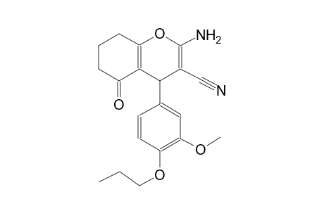 2-amino-4-(3-methoxy-4-propoxyphenyl)-5-oxo-5,6,7,8-tetrahydro-4H-chromene-3-carbonitrile