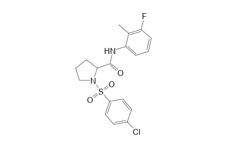 1-[(4-chlorobenzene)sulfonyl]-N-(3-fluoro-2-methylphenyl)pyrrolidine-2-carboxamide