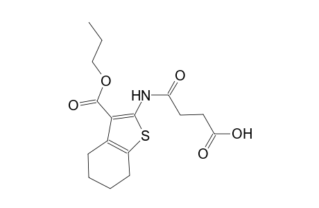 4-oxo-4-{[3-(propoxycarbonyl)-4,5,6,7-tetrahydro-1-benzothien-2-yl]amino}butanoic acid