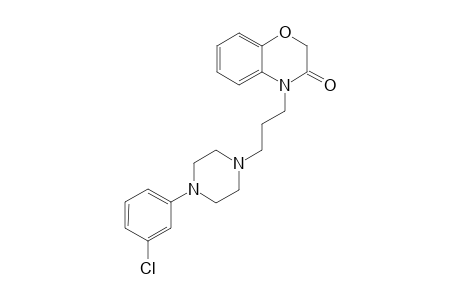 4-[3'-(4"-<3"'-Chlorophenyl>-1"-piperazinyl)propyl]-1H-(1,4)-benzoxazin-3-one