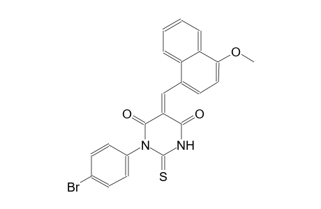 (5E)-1-(4-bromophenyl)-5-[(4-methoxy-1-naphthyl)methylene]-2-thioxodihydro-4,6(1H,5H)-pyrimidinedione