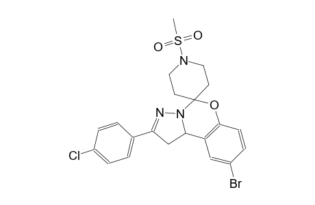 9-bromo-2-(4-chlorophenyl)-1'-(methylsulfonyl)-1,10b-dihydrospiro[benzo[e]pyrazolo[1,5-c][1,3]oxazine-5,4'-piperidine]