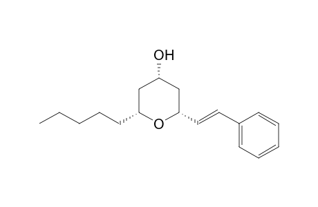 (2R*,4S*,6R*)-2-Pentyl-6-((E)-styryl)-tetrahydropyran-4-ol