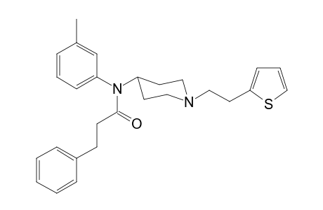 N-3-Methylphenyl-N-(1-[2-(thiophen-2-yl)ethyl]piperidin-4-yl)-3-phenylpropanamide
