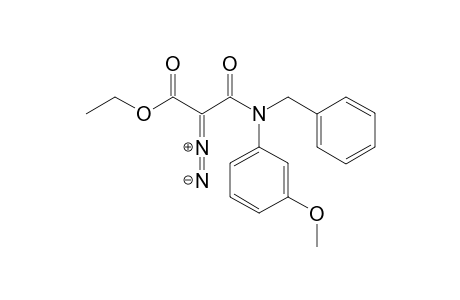 N-Benzyl-2-diazo-N-(3-methoxyphenyl)malonamic acid ethyl ester