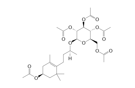 1R-3-(4R-4-HYDROXY-2,6,6-TRIMETHYLCYCLOHEX-1-ENYL)-1-METHYL-PROPYL-BETA-D-GLUCOPYRANOSIDE-PERACETYLATED