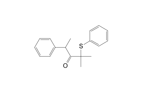 3-Pentanone, 2-methyl-4-phenyl-2-(phenylthio)-