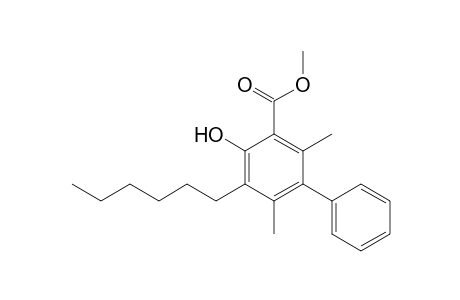 Methyl 5-hexyl-4-hydroxy-2,6-dimethylbiphenyl-3-carboxylate