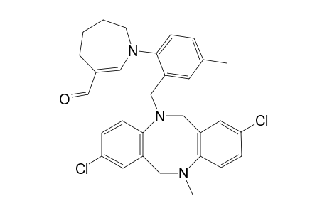 2,8-Dichloro-11-methyl-5-[2-(3'-formylazepinyl)-5-methylbenzyl]dibenzo[b,f][1,5]diazocine