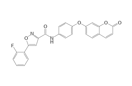 5-(2-Fluorophenyl)-N-{4-[(2-oxo-2H-1-benzopyran-7-yl)oxy]phenyl}-1,2-oxazole-3-carboxamide