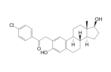 1-(4-chlorophenyl)-2-[(8R,9S,13S,14S,17S)-13-methyl-3,17-bis(oxidanyl)-6,7,8,9,11,12,14,15,16,17-decahydrocyclopenta[a]phenanthren-2-yl]ethanone