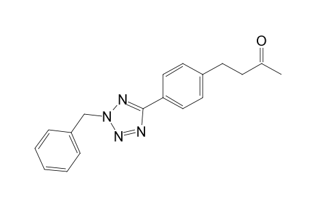 4-[4-(2-benzyltetrazol-5-yl)phenyl]butan-2-one