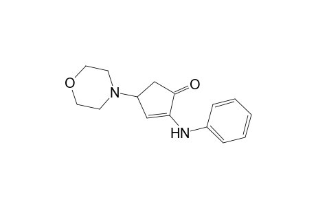 2-Anilino-4-(4-morpholinyl)-1-cyclopent-2-enone