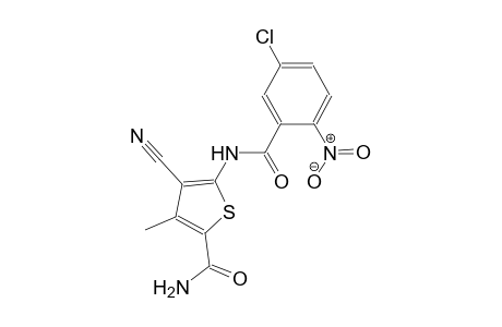 5-[(5-chloro-2-nitrobenzoyl)amino]-4-cyano-3-methyl-2-thiophenecarboxamide