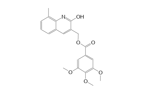 (2-hydroxy-8-methyl-3-quinolinyl)methyl 3,4,5-trimethoxybenzoate