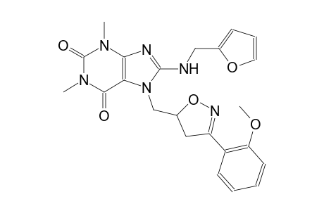 8-[(2-furylmethyl)amino]-7-{[3-(2-methoxyphenyl)-4,5-dihydro-5-isoxazolyl]methyl}-1,3-dimethyl-3,7-dihydro-1H-purine-2,6-dione