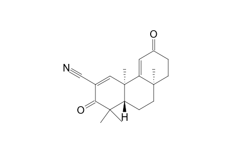 (-)-(4aR,8aR,10aS)-1,1,4a,8a-Tetramethyl-2,6-dioxo-1,2,4a,6,7,8,8a,9,10,10a-decahydrophenanthrene-3-carbonitrile