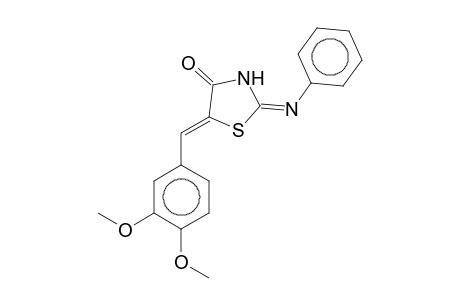 (2E,5E)-5-(3,4-Dimethoxybenzylidene)-2-(phenylimino)-1,3-thiazolidin-4-one