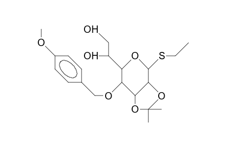 Ethyl 2,3-O-isopropylidene-4-O-(4-methoxy)benzyl-1-thio-L-glycero-A-D-manno-heptopyranoside