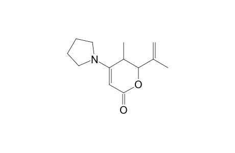 5,6-Dihydro-6-((E)-2-prop-1-enyl)-5-methyl-4-(pyrrolidin-1-yl)pyran-2-one