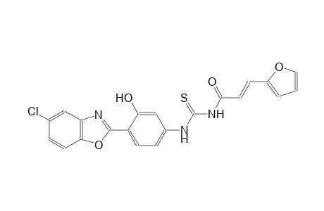 N-[4-(5-chloro-1,3-benzoxazol-2-yl)-3-hydroxyphenyl]-N'-[(2E)-3-(2-furyl)-2-propenoyl]thiourea